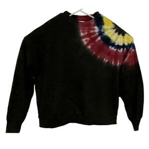 Electric & Rose Black Tie Dye Sweatshirt Pullover Sz S Generous Sizing USA NEW